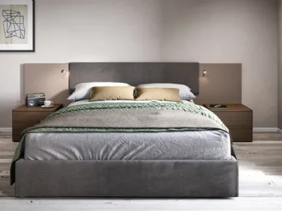 Letto in tessuto con testiera Cardiff di Cinquanta3