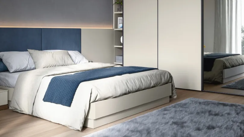 Letto con testiera a muro Arnad di Cinquanta3