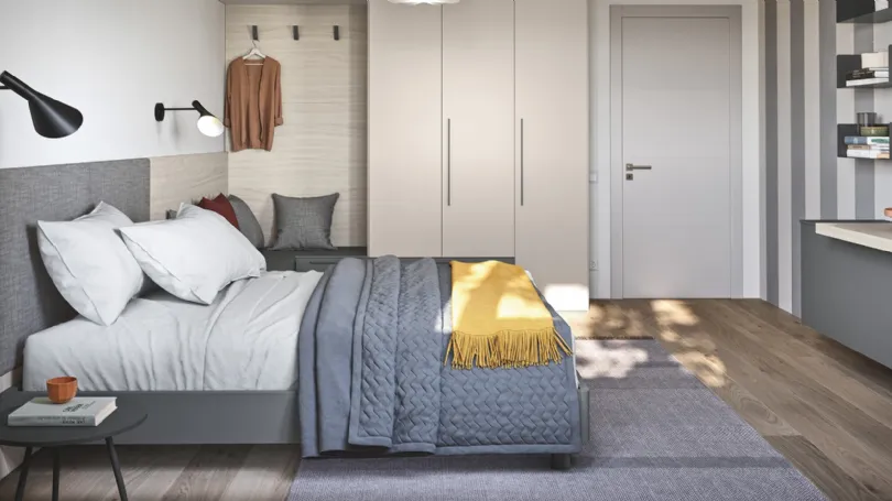 Letto con testiera a muro Arnad di Cinquanta3