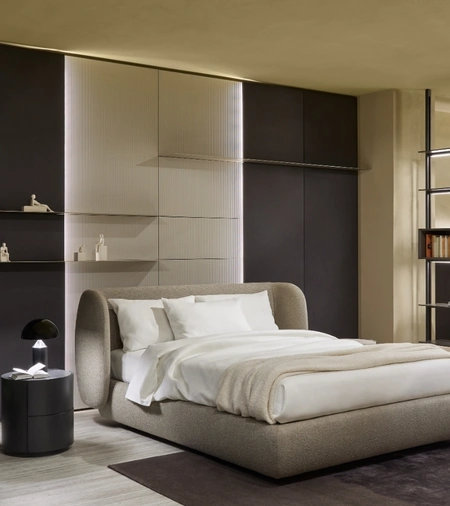 Letto imbottito Cosy con box contenitore di Sangiacomo