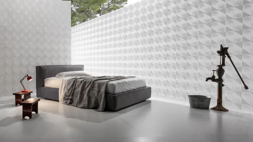 Letto con testiera dalle forme geometriche e ben definite Drumas di Excò