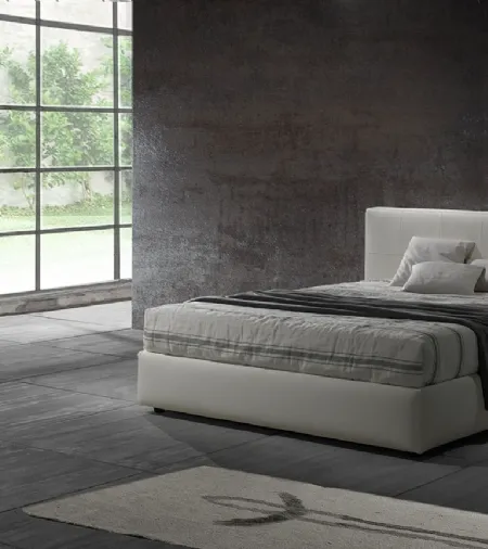 Letto in pelle con testiera Bryan di Excò