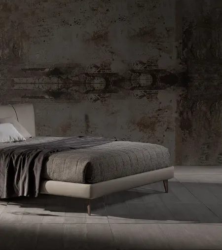 Letto in pelle con testiera Hug 14 di Excò