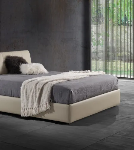 Letto in ecopelle con contenitore Liam di Excò