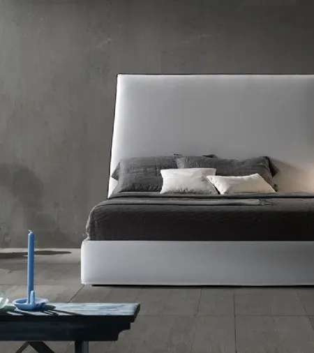 Letto con testiera Tatami alto con contenitore di Excò