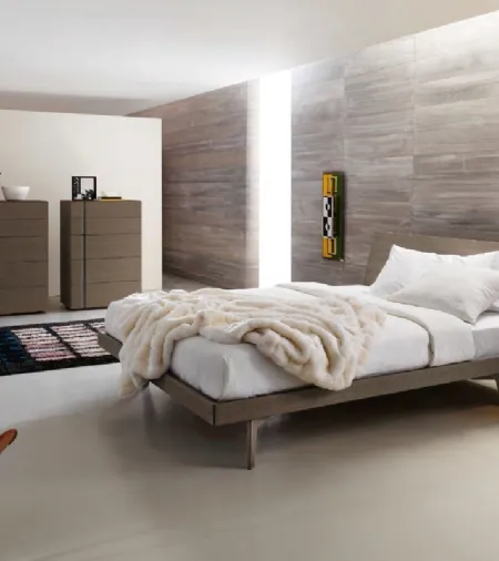 Letto Febo 1|0 in legno con testiera di Sangiacomo