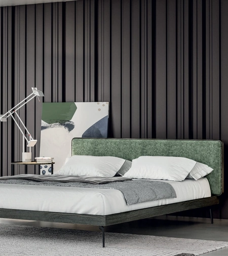 Letto Ginevra con testiera imbottita di Tagliabue Mobili
