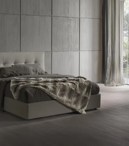 Letto in ecopelle con contenitore Moore 28 di Excò