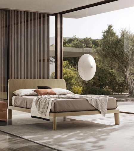 Letto in legno con testiera Paal di Alf Da Frè