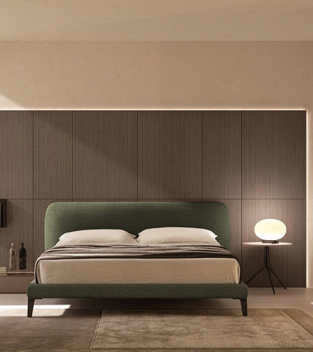 Letto in tessuto imbottito Riviera di Tagliabue Mobili