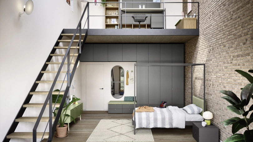 Letto singolo a baldacchino Kap di Nidi