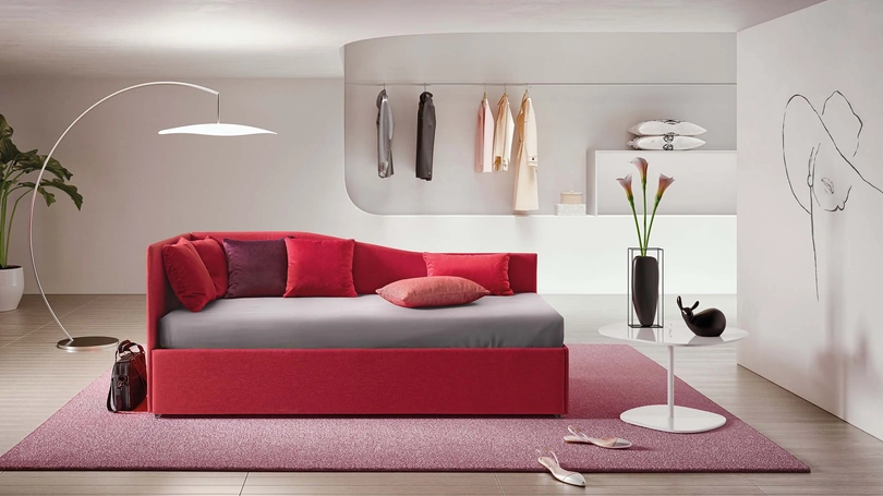 Letto singolo con letto estraibile Solanum di Le Comfort
