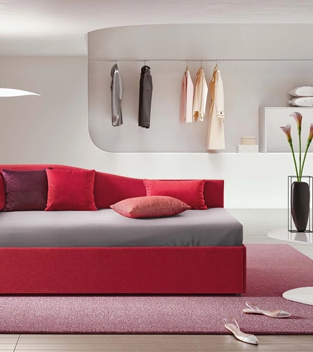 Letto singolo con letto estraibile Solanum di Le Comfort