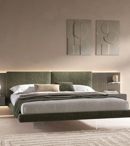 Letto Brenda in tessuto imbottito di Tagliabue Mobili