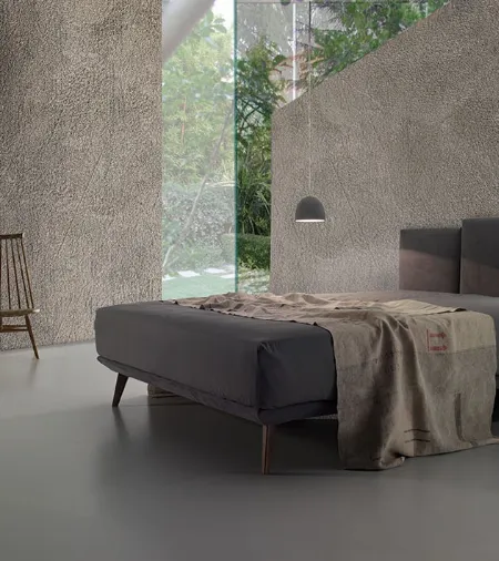Letto in tessuto con testiera Twist Best 174 di Excò
