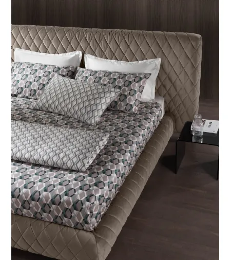 Letto in tessuto trapuntato con box contenitore Why Not Canto di Altrenotti