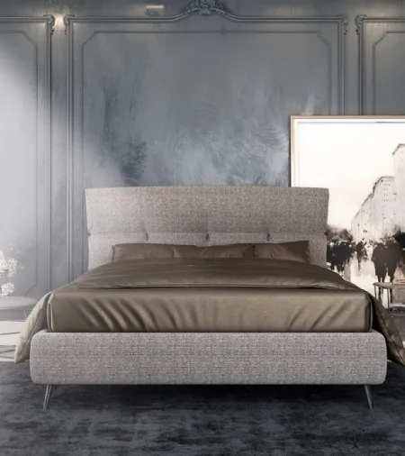 Letto in tessuto con testiera Why Not Orchid di Altrenotti