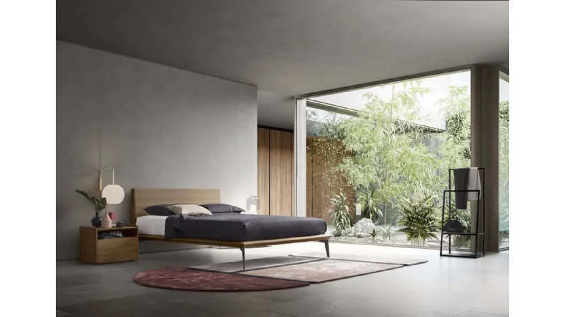Letto di design in legno Xilo di Alf DaFrè