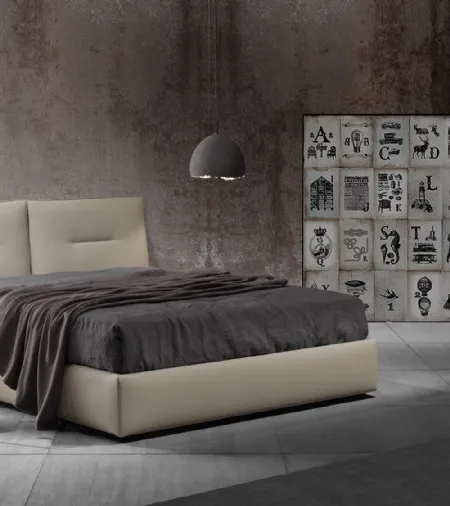 Letto in ecopelle con box contenitore Zoè uno Ring 28 di Excò