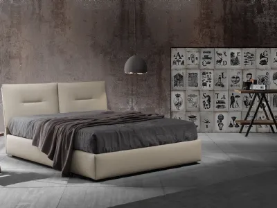 Letto in ecopelle con box contenitore Zoè uno Ring 28 di Excò