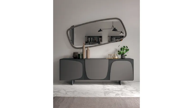 Madia moderna in laccato opaco Trilogy di Ozzio
