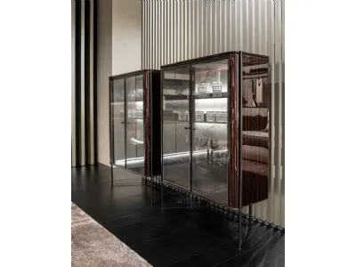 Madia alta Shibuya in vetro e legno di Misuraemme