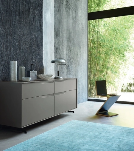 Madia Vela 01 in laccato Ardesia di Sangiacomo