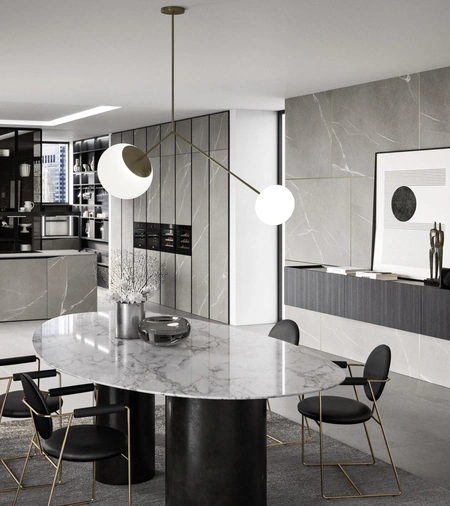 Mobile sospeso Modula Frassino Noir di Snaidero