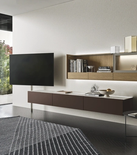 Parete Attrezzata Cabaret Glass 01 di Sangiacomo