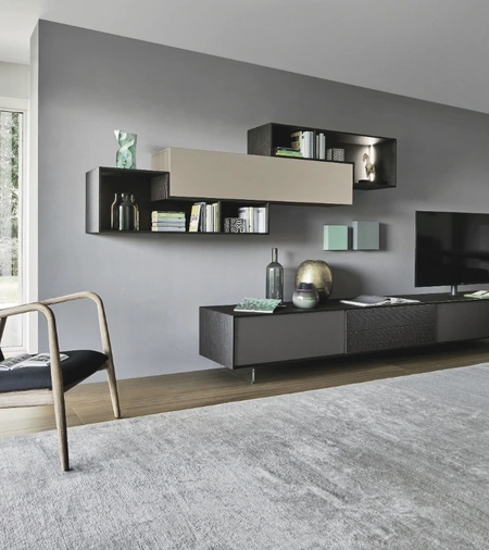 Parete Attrezzata Lampo Riquadri 033 di Sangiacomo