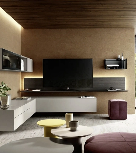 Parete Attrezzata angolare Domino 05 di Sangiacomo