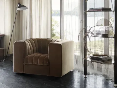 Poltrona in tessuto 9000 di Arflex