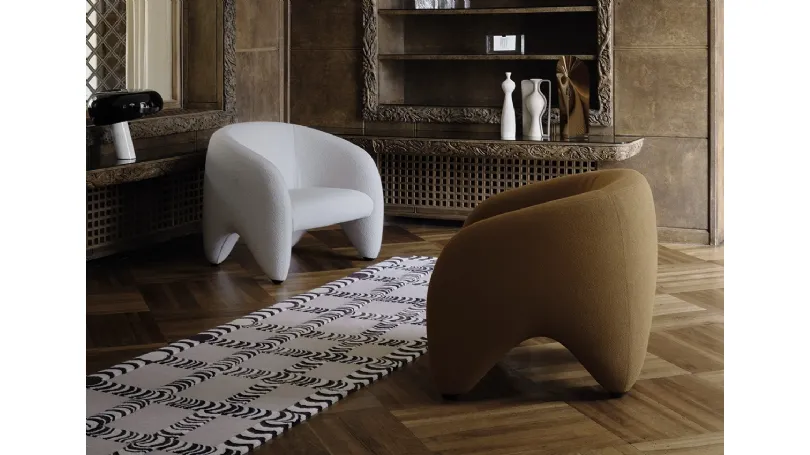 Poltroncina di design in tessuto Yuzu di Arflex