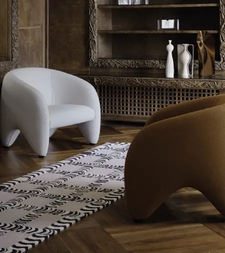 Poltroncina di design in tessuto Yuzu di Arflex