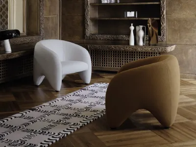 Poltroncina di design in tessuto Yuzu di Arflex