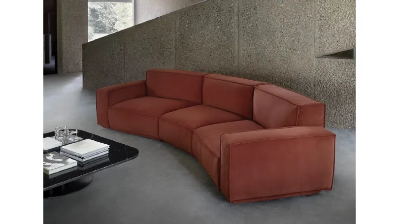 Divano curvato Marechiaro Curved sofa in tessuto di Arflex