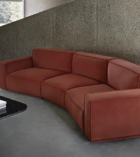 Divano curvato Marechiaro Curved sofa in tessuto di Arflex