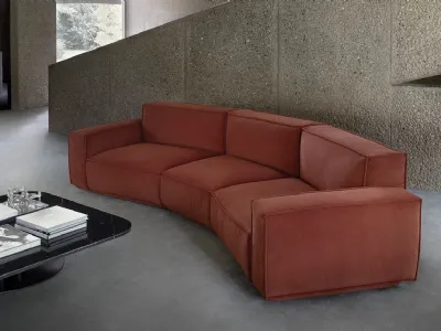 Divano curvato Marechiaro Curved sofa in tessuto di Arflex