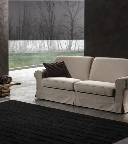 Divano lineare in tessuto semplice ed elegante nella sua classicità Oliver di Excò