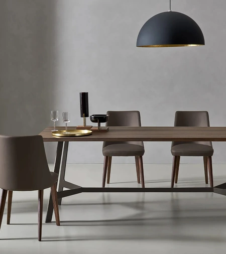 Sedia Eva in tessuto imbottito di Sangiacomo