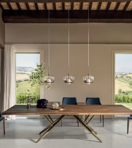 Sedia Sally in cuoio di Bontempi
