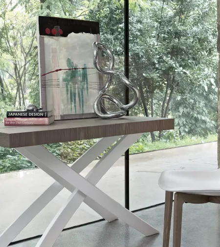 Sedia in pelle Seventy di Bontempi