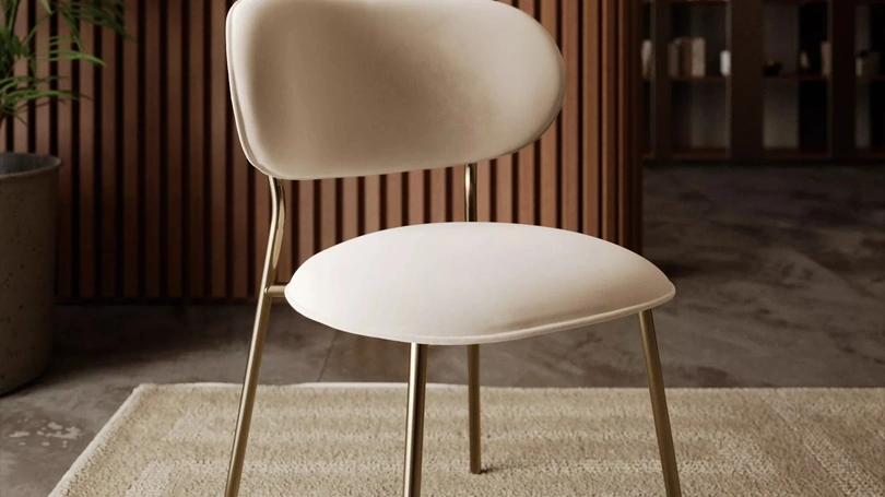 Sedia Sienna in tessuto imbottito di Bontempi