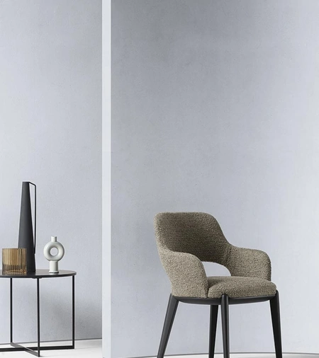 Sedia Tina in tessuto imbottito di Alf Da Frè