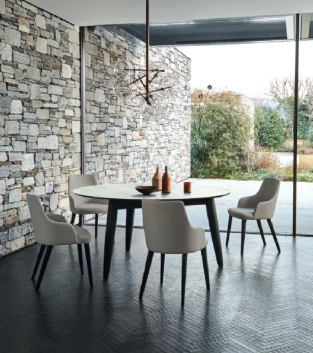 Tavolo rotondo Convivio in Ceramica Statuarietto di Sangiacomo