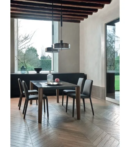Tavolo Desco in Ceramica Nero Greco di Sangiacomo