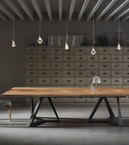 Tavolo Millennium XXL con piano in legno massello di Bontempi