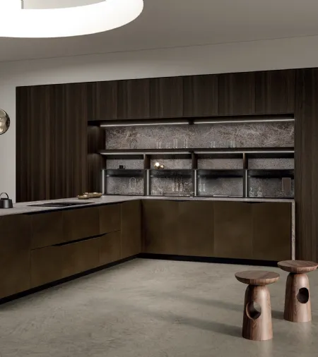 Cucina Design con penisola Elementi 02 di Snaidero