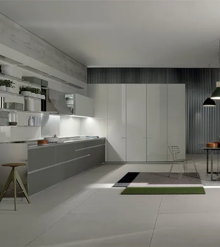 Cucina Design lineare Icon 04 in laccato opaco di Ernestomeda