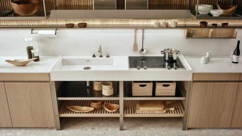 Cucina Design in legno K-Lab 03 di Ernestomeda